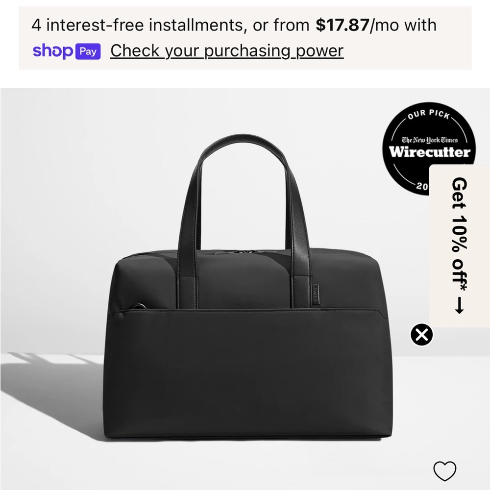 Away Black Travel Bag